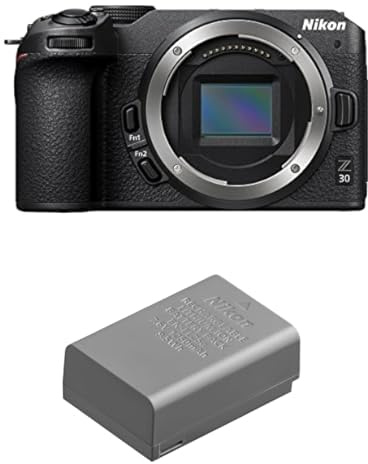 Nikon Z 30 boitier Seul, Appareil Photo Hybride capteur DX (20,9 MP, 4K UHD 30p ou Full HD 120p, Rafale 11 + Batterie Li-ION EN-EL25a pour Hybride Z30, Z50 et Z FC