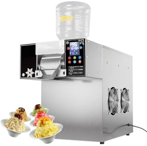 Quixnova 264 Lbs/24H Snowflake Ice Maker, Commercial Snowflake ice Machine, Electric Tabletop Snowflake Ice Crusher for Snowflake Ice, Milk Ice, Continuous Ice,B