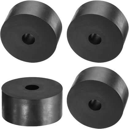 QUARKZMAN Espaciadores de Goma de 60 mm OD 15 mm ID 30 mm altura 4pcs | Espaciador Redondo Antivibración Arandelas Gruesas para Accesorios de Hogar y Coche