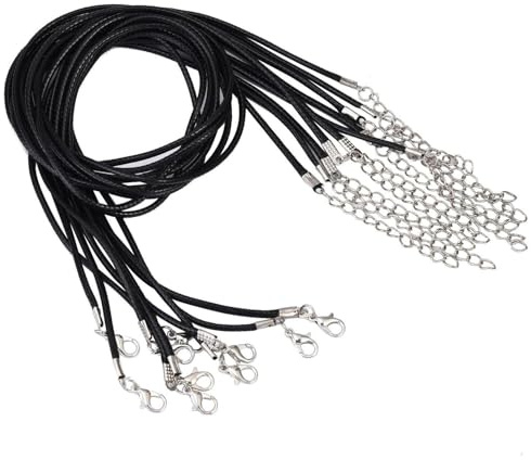 20Pcs Necklace Cords, Leather Necklace Cords, Braided Necklace Cords With Buckles, Pendant Cords, Adjustable Jewelry Cords, Diy Jewelry Accessories
