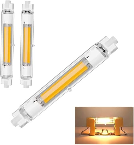 GFDYTG R7S LED 118mm Dimmbar Lampen,30W R7S LED Stab Ersatz für 118mm 300W Halogenstab,R7SLED COB Glühbirne Warmweiß 3000K 3000LM Kein Flackern,360° Strahlbeleuchtung,AC 220-240V,2er Pack