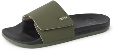 REEF Cushion Phantom Mens Slide Sandal, Ultra Soft Cushion Footbed, Olive/Black, 10