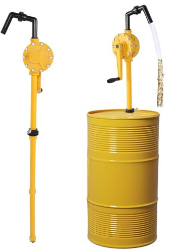 Pompe à Baril avec Action de Levier, Course de 3 à 5 M, Pompe à Baril D'Huile 35 LPM, Pompe à Manivelle, Pompe à Levier pour Barils de 5 à 55 Gallons, Bidon D'essence, de Garage,