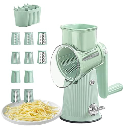 Cortadora de verduras rotativa, rallador de queso rotativo | Cortadora rotativa de verduras de manivela,Rallador de queso, rebanadora manual para patatas de cocina