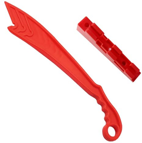 Spingitore per Seghetto Alternativo, il Materiale Plastico è Resistente e non si Deforma, Sicuro e non fa Male alle Mani, Adatto per seghe da Tavolo Scorrevoli in Legno (Rosso) (Rosso)