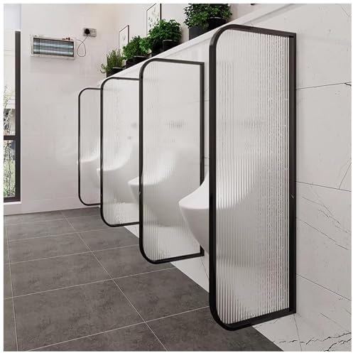 FLEPYHB Urinal-Toilettentrennwand Für Männer, An Der Wand Montierte Sichtschutzwände Für Öffentliche Toiletten Mit Gehärtetem Glas, Urinal Privacy wasserdichte Schallwand Für Schulen, Bars, Hotels