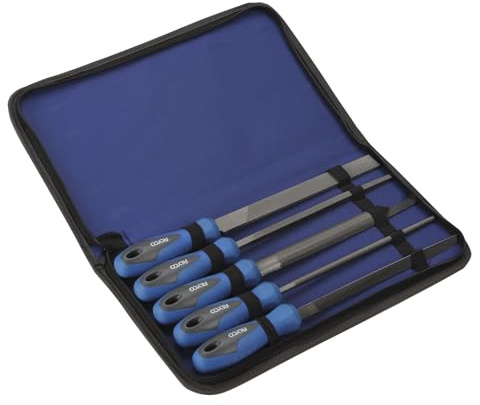 Set di 5 lime in nylon da 200 mm per sgrossatura e modellatura di superfici in lavorazione del legno e lavorazione dei metalli.