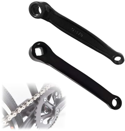 ZHYUAN 2pièces Manivelles de manivelle,170MM,Manivelle de vélo noire,Manivelle de vélo électrique,Manivelle de vélo pour vélo électrique,Manivelle de vélo,convient aux vélos de route,VTT,vélos pliants