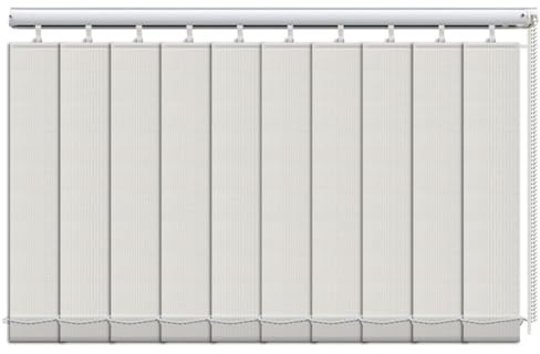 HDEYRSX Blackout Vertical Blinds for Windows,Privacy Screen,Light Filtering Shades for Windows Complete Track Slats Set for Patio Sliding Glass Door,Customizable (125cm x 110cm)