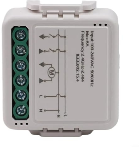 WiFi Smart Roller Shutter Switch Relay Module For Electric Motorized Curtains Blinds Awnings,For Tuya For Smart Life Remote Control,Timer Function,For Alexa (for zigbee)