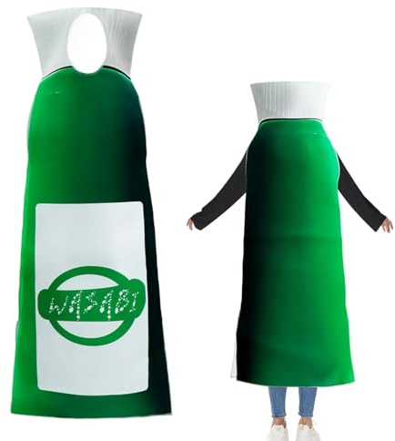 Nybhyjka Costume de cosplay – Vêtements amusants de sauce verte | Tenue d'Halloween pour homme et femme – Pour fête, carnaval, spectacle, cosplay, événement