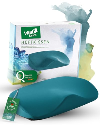 VitaL Kissen® – Hüftkissen- das Original. Orthopädisches Sitzkissen – Ergonomisches Keilkissen für Bürostuhl & Stuhl – Entlastet Rücken, Hüfte, Knie & LWS – Gegen Schmerzen & für aufrechtes Sitzen