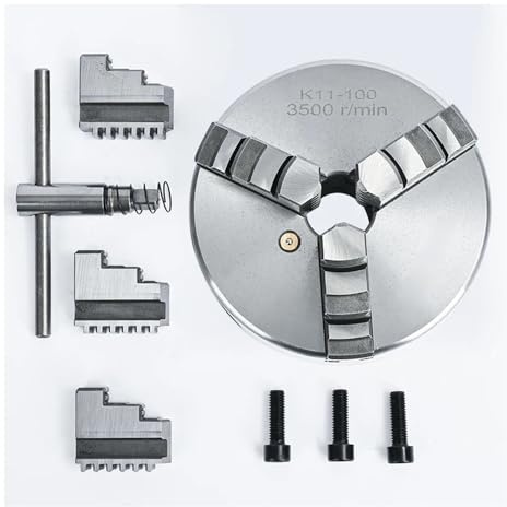 K11-100 Drehfutter Präzisions-3-Backen-Drehfutter mit Selbstzentrierung, 100 mm, Mini-Drehfutter aus Metall