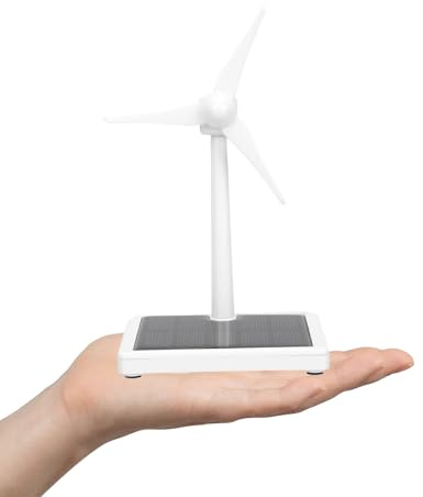 Abaodam Mulino a Vento Solare Fai da Te in Plastica Turbina Eolica da Tavolo Educativa per Giocattolo Sperimentale di Energia Solare per Apprendimento e Sviluppo Cognitivo