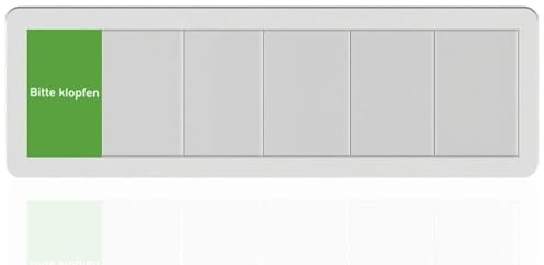 Türschild für Büro mit 6 Optionen | Bitte Klopfen, Sofort Zurück, In Besprechung, Nicht im Büro, Bitte Herein, Bitte Nicht Stören | Türschilder Schiebeschild für Bürotür und Homeoffice