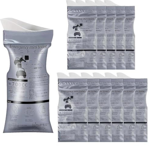 12 Stk Einweg Urinbeutel für Unterwegs 700ml Urinflaschen für Männer Pinkelhilfe für Frauen Pinkelbeutel Notfall Urinal für Auto Mobile Notfalltoilette Toilettenbeutel Campingtoilette Taschen für WC