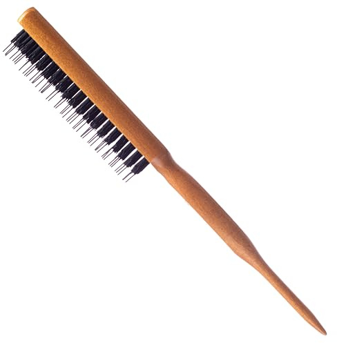 Kobe Professional Hairdresser's Wooden Teasing Brush - Ideal for Wigs, Updos & Hair Extensions