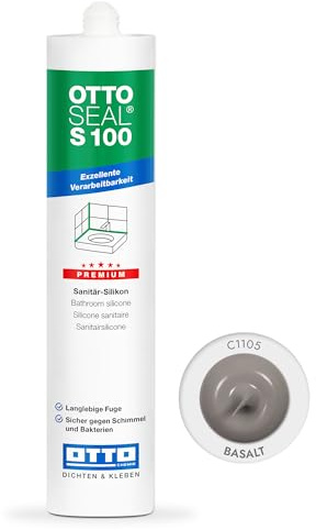 OTTOSEAL S 100 Premium-Sanitär-Silikon 300 ml Kartusche C1105 basalt