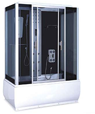 VASCA BAGNO IDROMASSAGGIO CABINA DOCCIA MODELLO SICILY 150 X 83 CM h 218 CM 2 PERSONE NUOVA BATH TUB Bianco