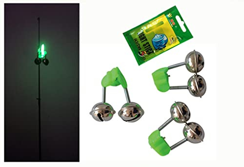 Toasis Fishing Bite Indicator Rod Alert Bell Alarm with Glow Sticks Pack of 20pcs