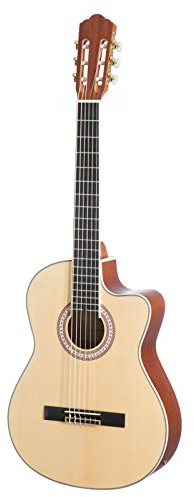 Almeria CC 36 EQ Classic NT, 4/4 Konzertgitarre, Natural, Laminierter Korpus, Fichtendecke, Sapele Zargen & Boden, Eingebauter Tonabnehmer, Cutaway, Mattes Finish, Stimmstabile Mechaniken