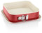 Grizzly Springform, viereckige Backform 24x24 cm, Rot-Creme, mit Auslaufschutz, Antihaftbeschichtet, hohe, quadratische Kuchenform