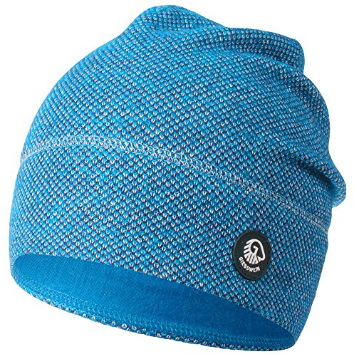 GIESSWEIN Mütze Hohes EIS - Merino Beanie mit Jersey Fütterung, Atmungsaktive Damen & Herren Strickmütze, Gefütterte Longbeanie aus Merinowolle, Warm & bequem, Unisex Sport Mütze