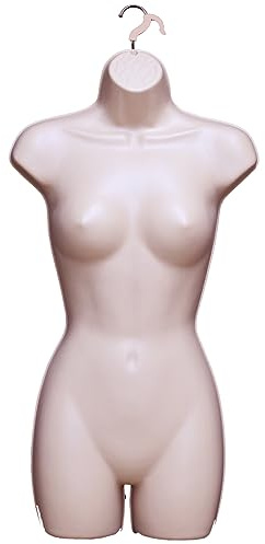 Display Guru Adult Female Full Size Hanging Body Form Display Mannequin Body Form Mannequin Display Form (Dark Skin)
