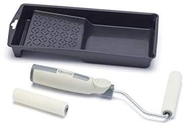 Harris 102022252 Farbwanne für Holzarbeiten, 1 x 4 Rahmen, 2 x 4 Lasuren und Lackierrollen