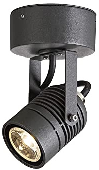 SLV Väggbygglampa LED SPOT SP/belysning för väggar, vägar, ingångar, LED-belysning utomhus, trädgårdslampa/IP55 3 000 K 6,0 W 400 lm antracit, 1004649
