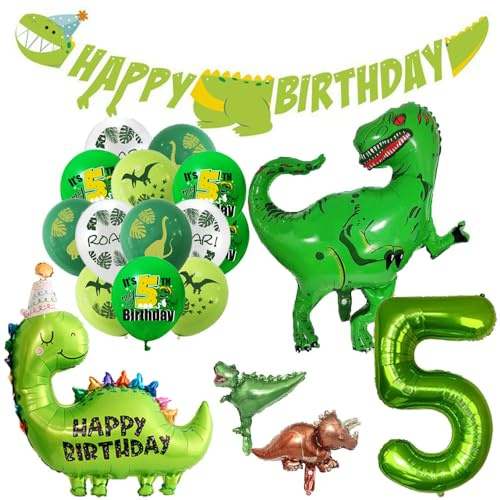 Geburtstagsdeko 5 Jahre Junge Kindergeburtstag Deko Jungen 5 Jahre Geburtstag Deko Junge Dino Folienballon 5