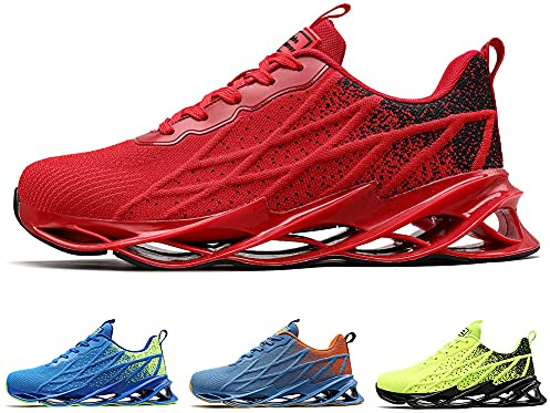 frysen Sneaker Herren Damen Laufschuhe Straßenlaufschuhe Outdoor Atmungsaktive Fitness Turnschuhe Red 45 EU