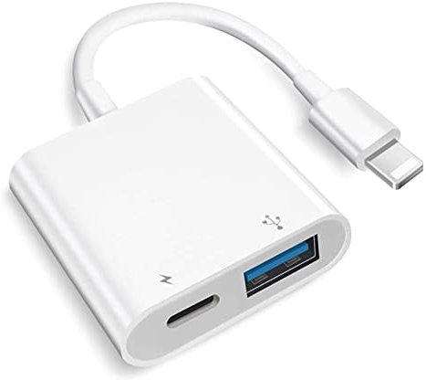 DESOFICON Lightning to USB 3.0 OTG Adapter for iPhone, iPad, USB Camera Adapter with Fast Charging Port