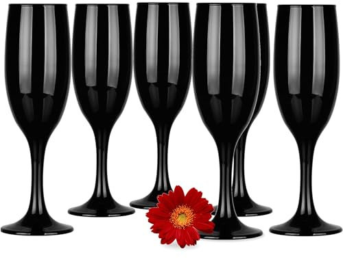 Glasmark Krosno Lot de 6 flûtes à champagne 150 ml - Design original - Passe au lave-vaisselle - Forme et style uniques - Parfait pour la maison, les restaurants et les fêtes