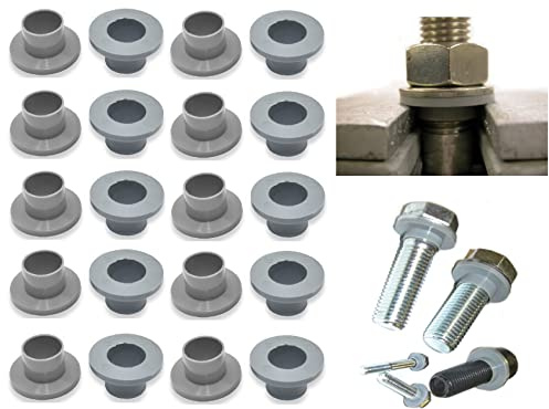 TERF® M6 X 7.9mm X 6mm X 12.5mm Grey Nylon Shoulder Insulating Washer M6 / 6mm ID X 7.9mm Bush OD X 6mm Bush Length X 12.5mm Washer Outside Diameter - Pack of 10