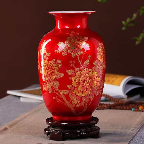 XIALON Vase chinois de Jingdezhen - 21,8 cm - Vases pour Fleurs, Décoration artisanale
