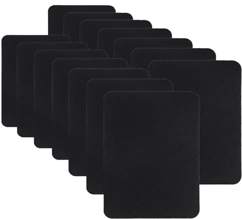 Augshy Aufnäher zum Aufbügeln für Kleidung, 12,4 x 9,4 cm, zum Aufbügeln für Kleidung, Schwarz, 29 Stück