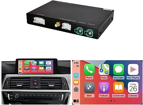 Retrofit Kit Decoder with Wireless CarPlay & Android Car Mirrorlink Navigation for BMW 1 3 5 6 7 Series 2008-2012 X1 X3 X5 X6 CIC System E70 E71 F25 E84 2009-2015 Year (Don't fit for F20 f30)