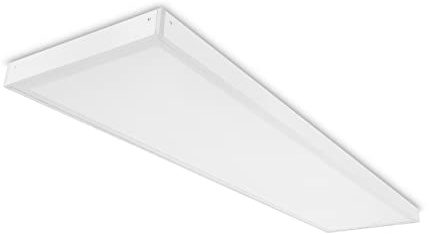 Aufbau Deckenleuchte 120x30cm 36W 3000K warmweiß 4300lm 130 Lumen/Watt flimmerfrei blendfrei UGR<19 LED-Panel mit Aufbaurahmen 1200x300x43mm
