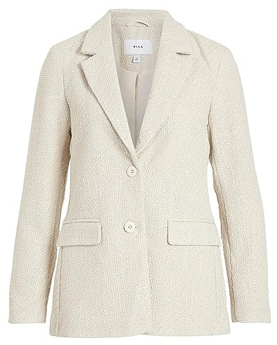 Vila Chaqueta Viemmi Boucle Blazer-Noos para Mujer, Abedul., 38