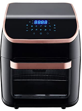 Air Fryer, 12L Oil Free Air Fryers 10-in-1 Digital Air Fryer Oven Rotisserie Kit Rotisserie/Air Fry/Roast/Dehydration with LED Touch Screen and Multi-function Racks, 1500W Rap