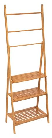 7H Seven House Porte-Serviettes en Bambou avec 3 Niveaux 152 x 53,2 x 32,4 cm 7house