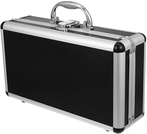DOITOOL Aluminum Alloy Tool Box Portable Lockable Carrying Suitcase Multi-Purpose Storage Box with Handle Large Capacity Organizer for Hardware Accessories Home Office Travel Workshop