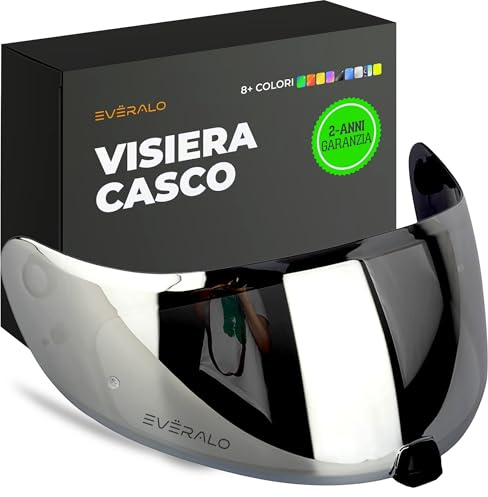 Everalo Helm Visier für HJC FG17 - IS17 - FGST - C70 - C70N - HJ20M | Exklusive Ersatzscheibe, kompatibel mit Original-Antifog-Folie
