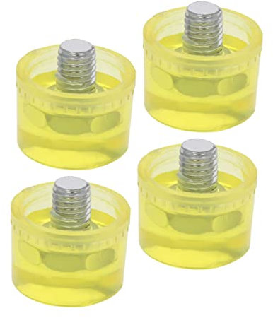 OSALADI 4 Pcs Rubber Hammer Head Replacement Tips, Shock-Resistant Striking Mallet Tips 25mm, Sturdy Rubber Striking Heads for Construction and DIY Use