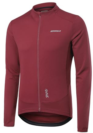 BERGRISAR Cykeltröja Herr Långärmad Cykelkläder Vår Höst Cykling Mtb Tröjor för män Röd S