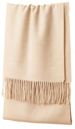 CLSSLVVBN Luxuriöser Lammwollschal, warm und stilvoll im Winter. Warmer Wollschal für den Winter, Winterschal für Damen, Beige
