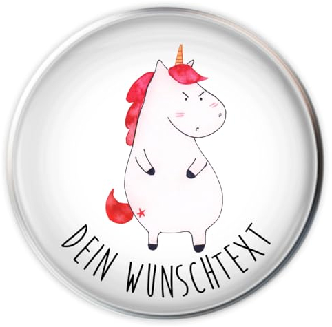 Mr. & Mrs. Panda Personalisierter Waschbecken Stöpsel Einhorn Wut - Personalisierte Geschenke, Büro, Unicorn, Arbeit, Waschbeckenstopfen selbst gestalten, Einhörner, Abflussstöpsel, Badstöpsel
