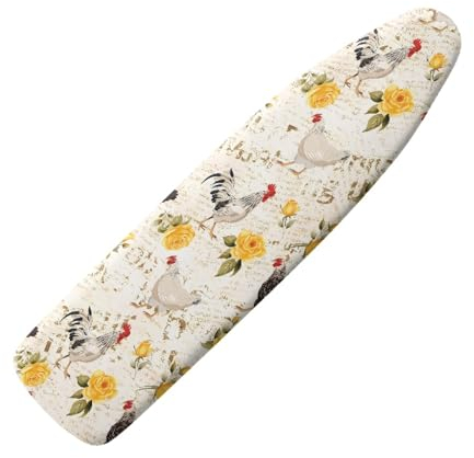 Dajingkj Bügelbrettbezug XL für Dampfbügelstation mit Polsterung Einzigartige Bügelbrettbezüge 140x40 Volle Größe mit Elastischem Gummizug für Heimdekoration