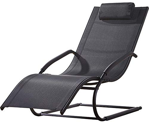 KG7HQRP Renoveringshus kvalitet modern europeisk stil bärbar hopfällbar campingstol metall lounge stol färgglad utomhus strand hopfällbar stol (färg: svart)